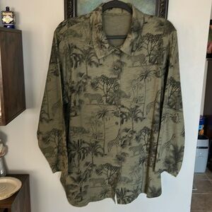 Ladies animal print blouse, size XL